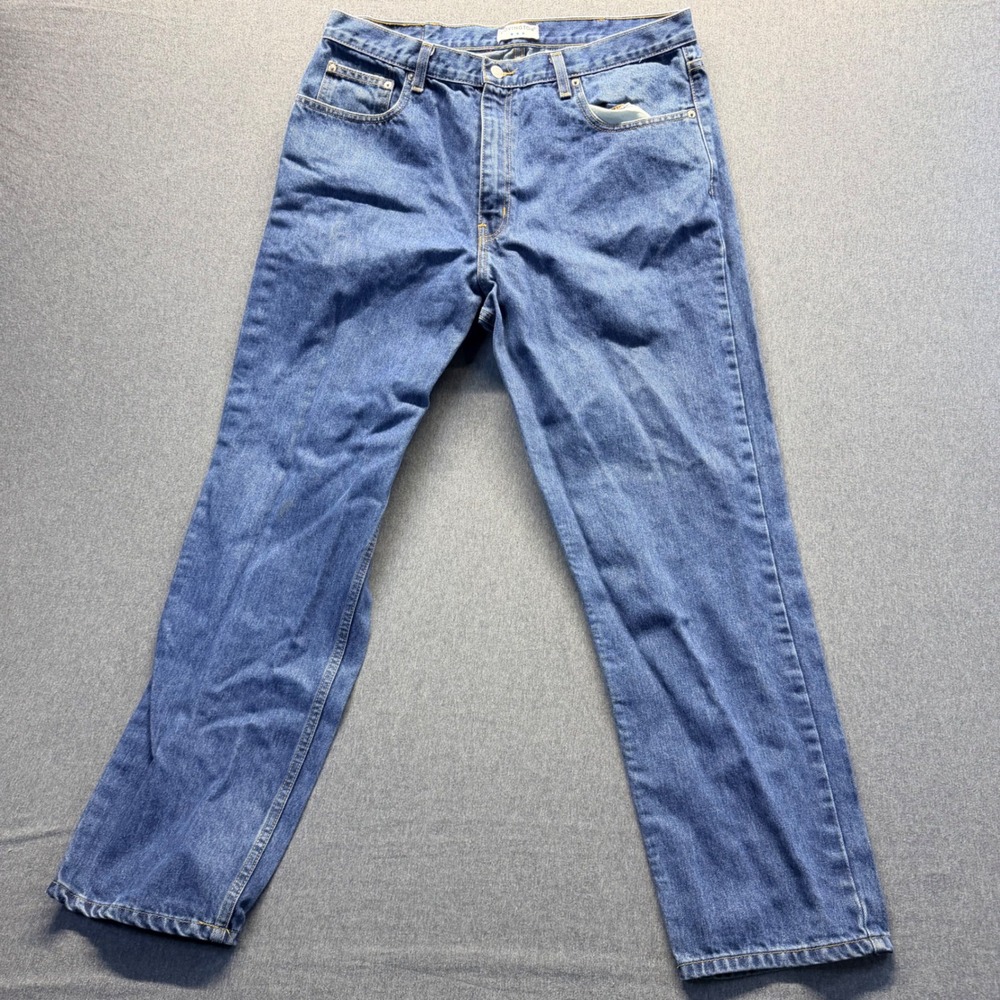 Covington Mens Relaxed Fit Straight Leg Blue Denim Jeans 38x32 Medium Wash